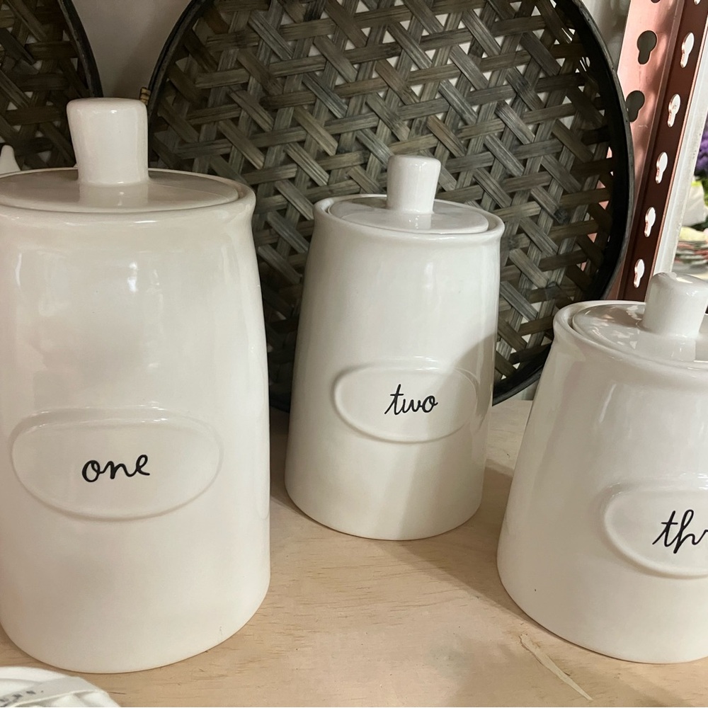 Rae Dunn White Canister Set